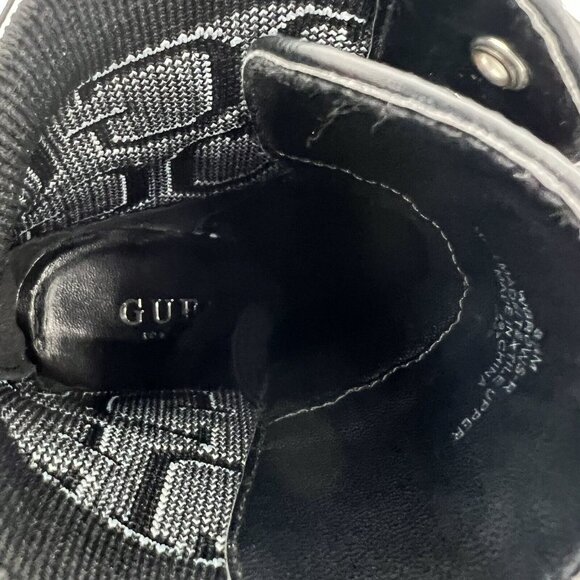 GUESS Women's Grows-R Ankle Boots Knit Logo Platform Black/White Size 8.5 NWOB - Picture 11 of 14